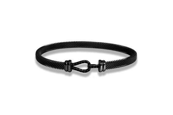 Bracciale Borsari gioielli Uomo Kaleido in Acciaio Zircone BR-KAG04GNU - BR-KAG04GNU